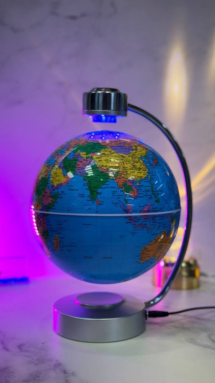 کره زمین معلق در هوا شگفت انگیز مغناطیسی با پایه چراغدار