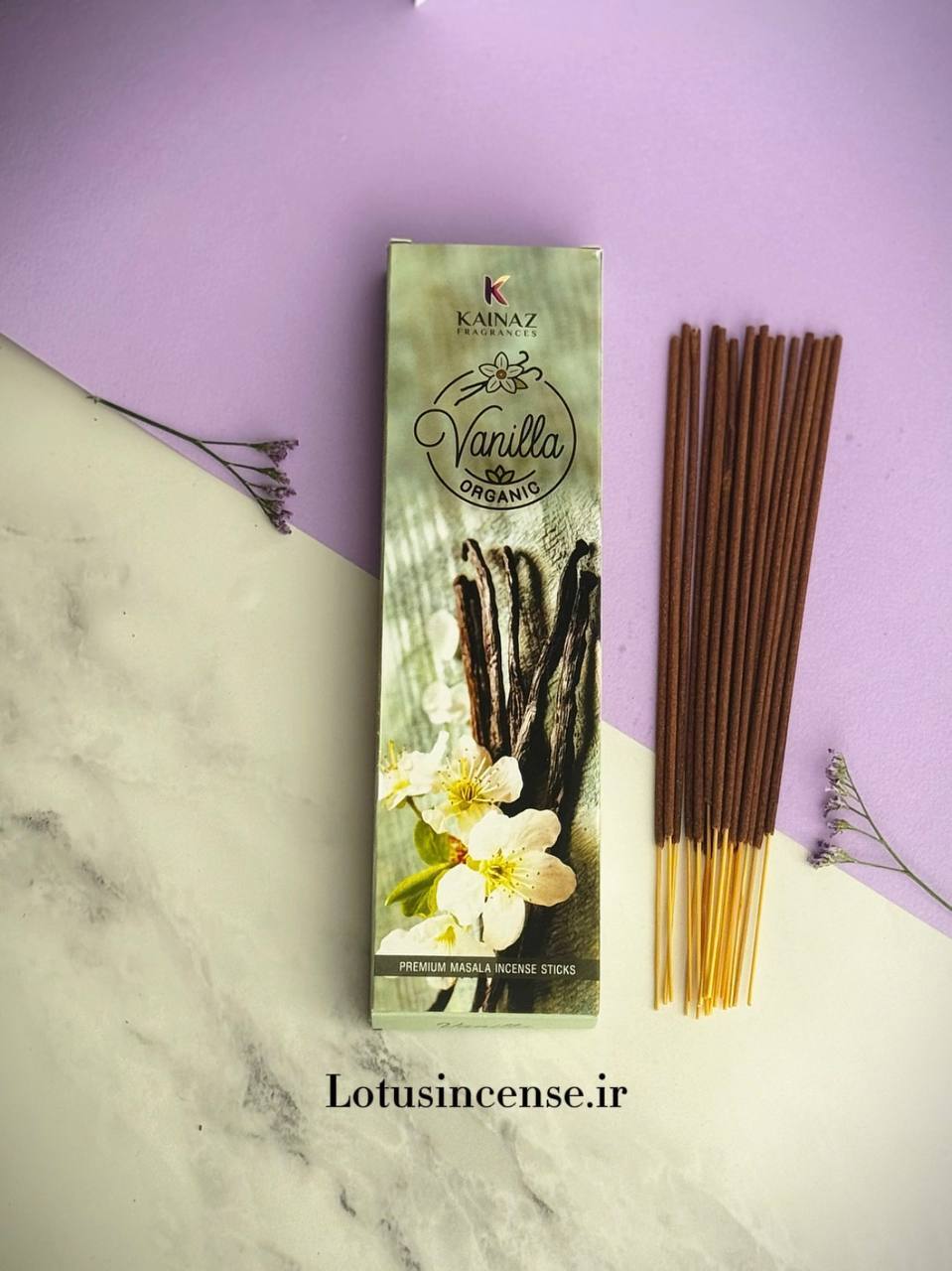  عود خوشبو کننده شاخه ای کیناز Kainaz مدل وانیل Vanilla 