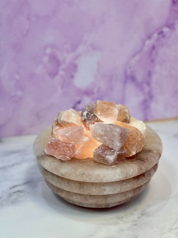 آباژور سنگ نمک کاسه ای