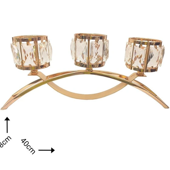  شمعدان مدل پل کریستالی وارداتی 