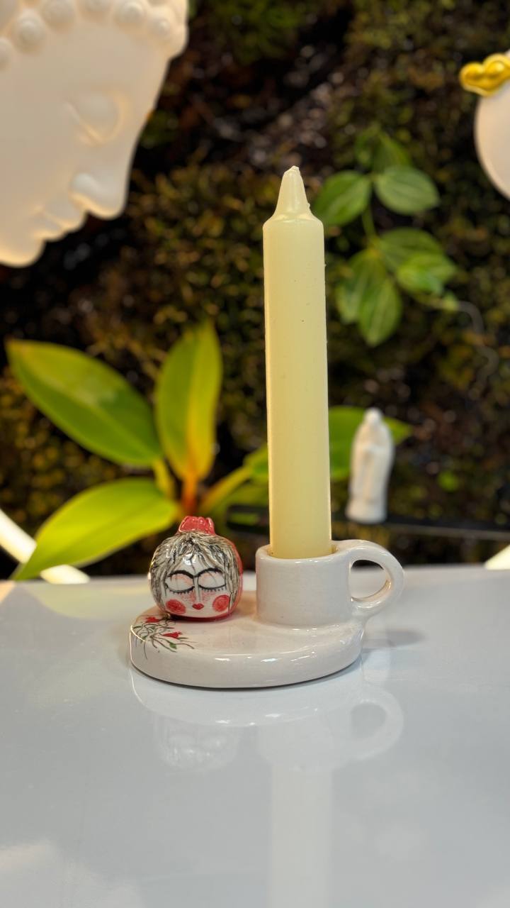  جا شمعی سرامیکی لعاب دار 