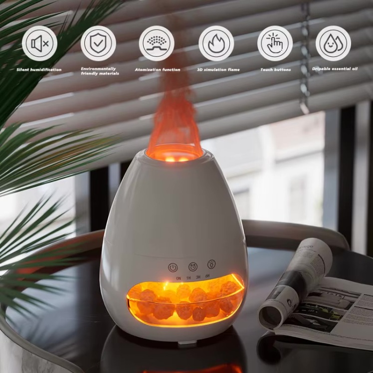 دستگاه بخورسرد و رطوبت ساز همراه با سنگ نمک و چراغ خواب