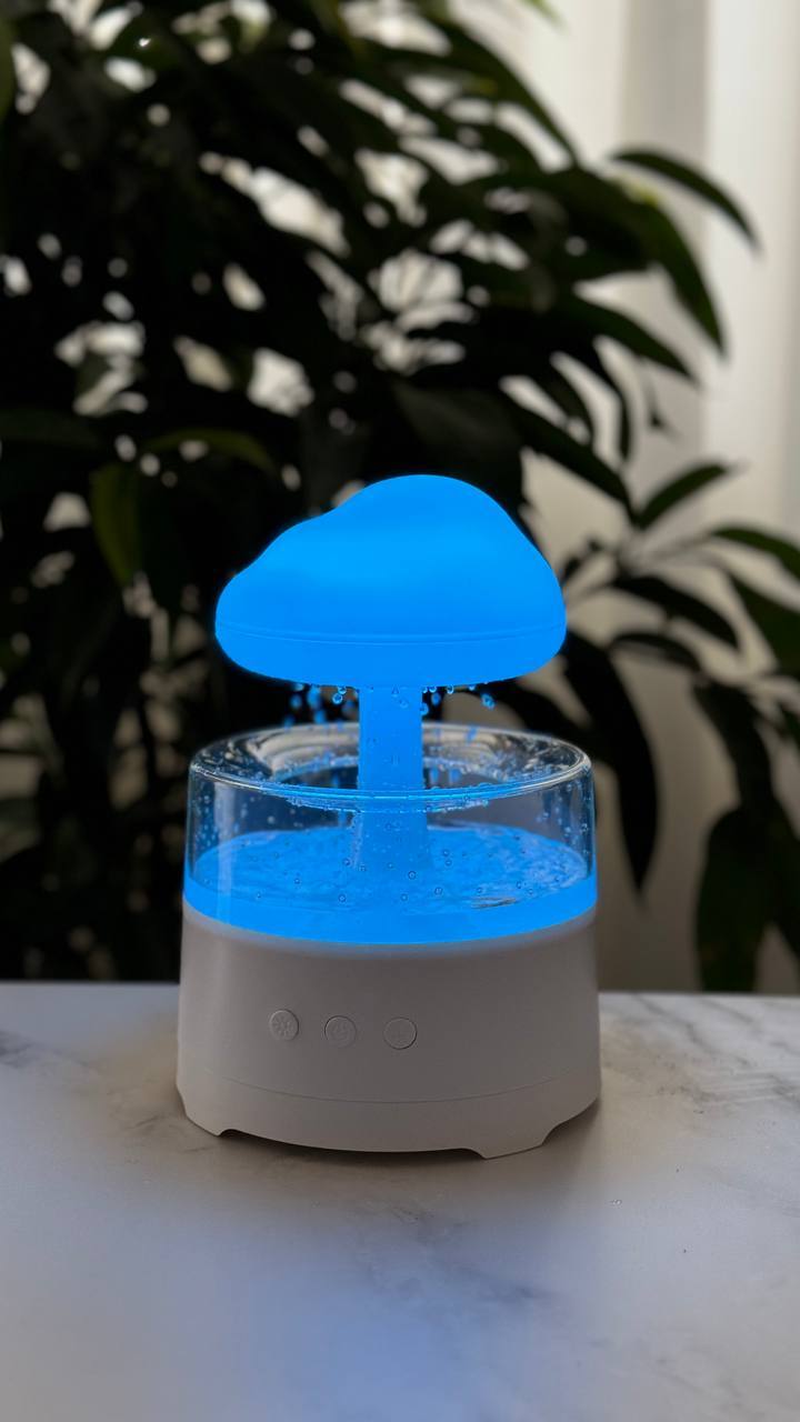  چراغ خواب شبیه ساز باران طرح قارچ به همراه اسپیکر بلوتوثی 