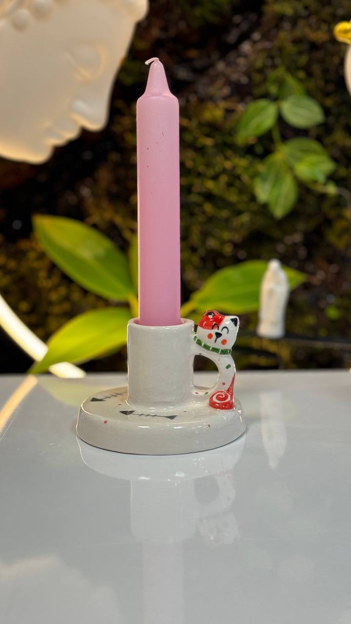  جا شمعی سرامیکی لعاب دار 